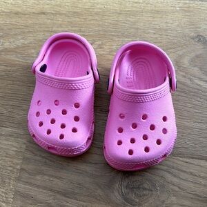 Pink crocs for infant